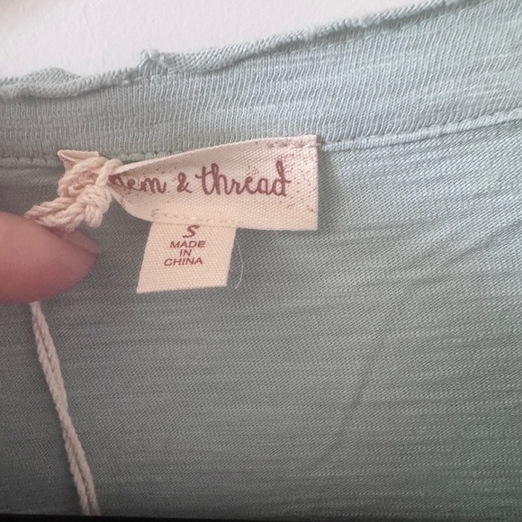 NWT Hem & Thread Sage Tie-Dye Blouse Size Small - Picture 2 of 5